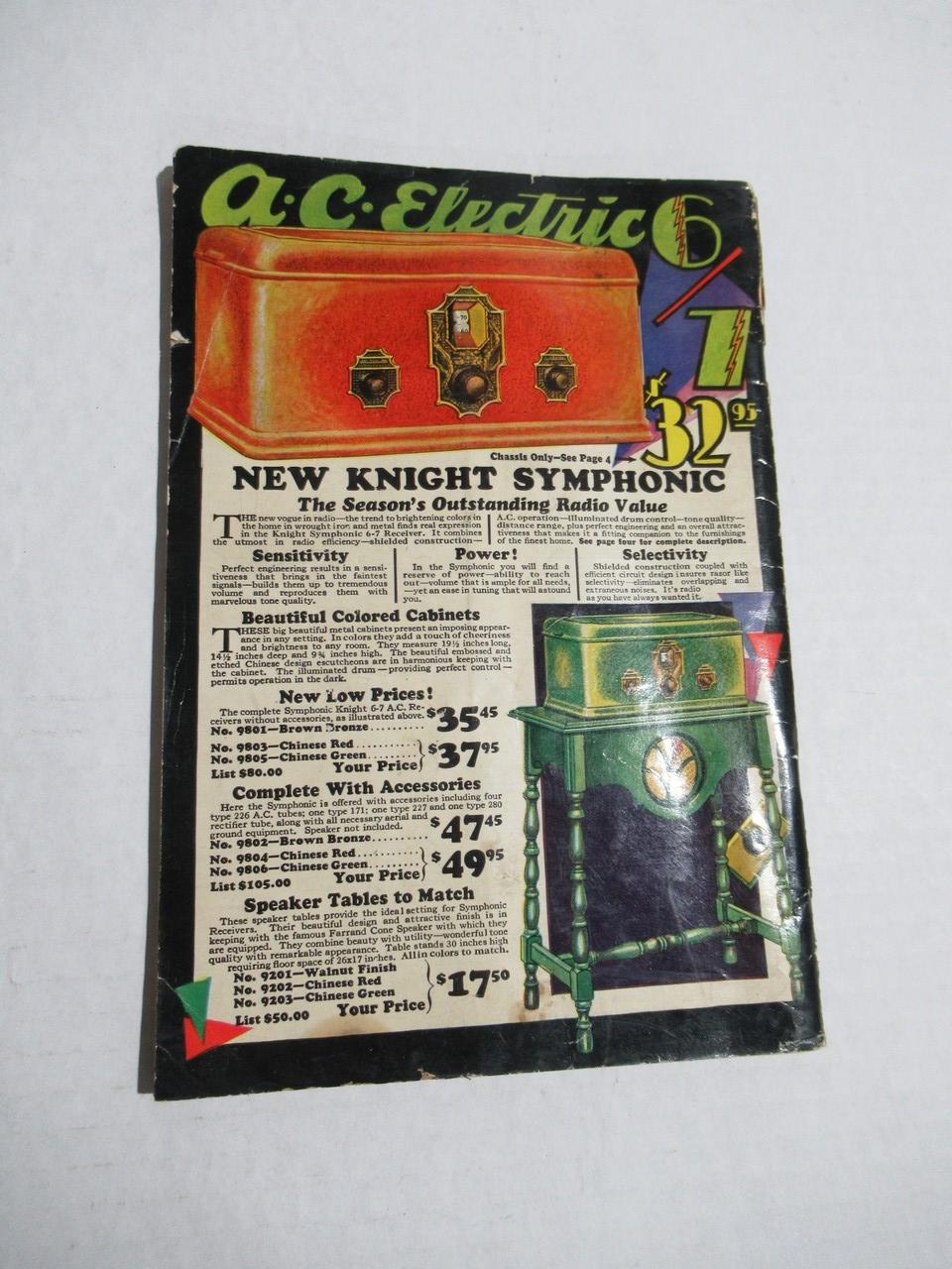 Vintage 1929-1930 Allied Radio Catalogs