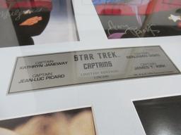 Star Trek Captains W/ Autographs COA