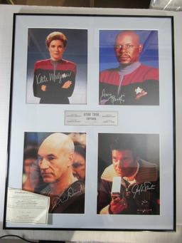 Star Trek Captains W/ Autographs COA