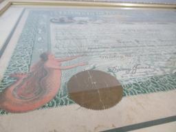 1925 Crossing the Equator Certificate