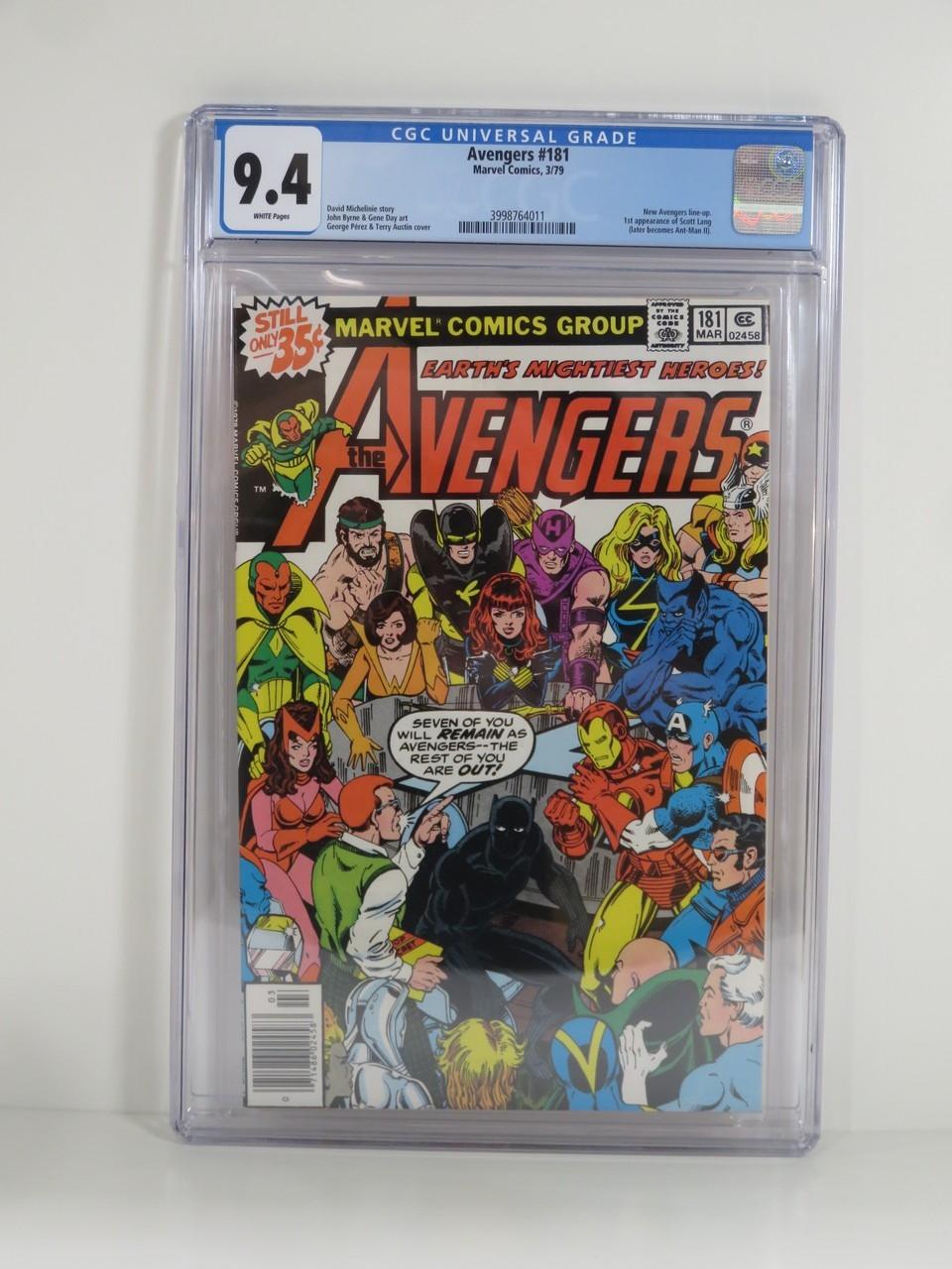 Avengers #181 CGC 9.4/1st Scott Lang