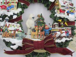 Rudolph's Christmas Town Illunimated Wreath