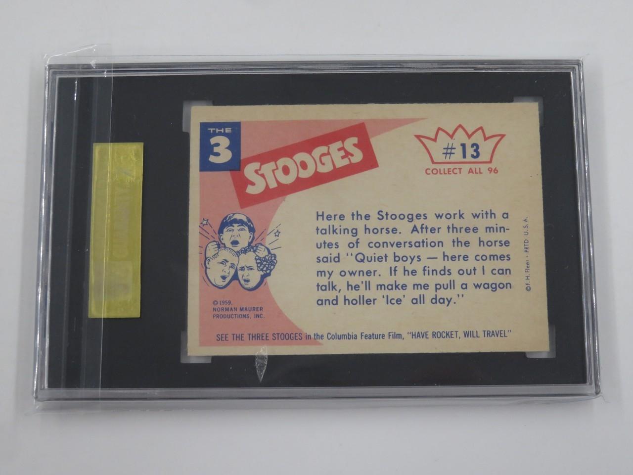 Three Stooges 1959 Fleer Card #13 SGC 8/88