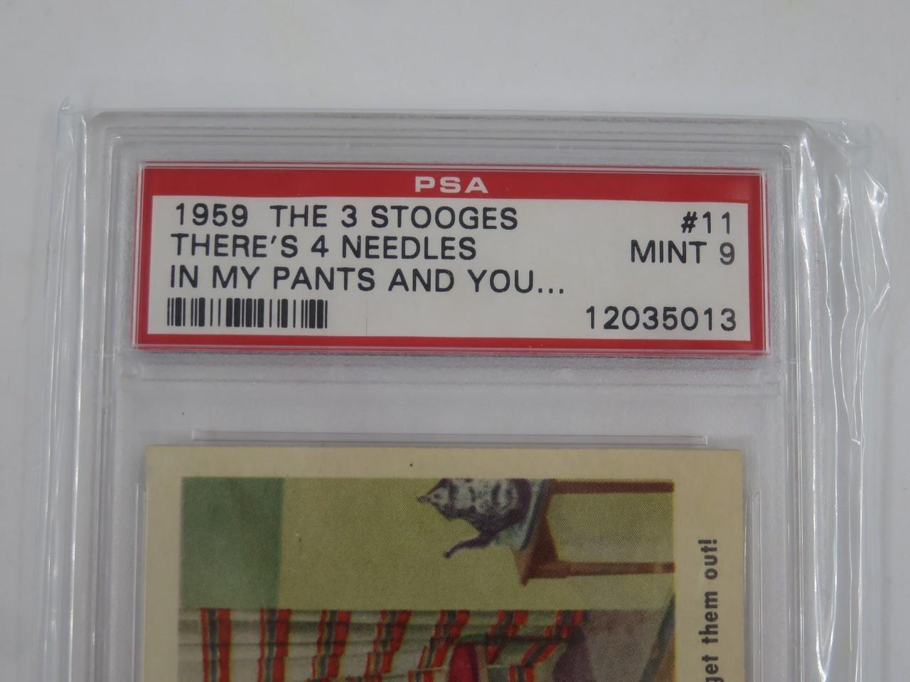 Three Stooges 1959 Fleer Card #11 PSA 9