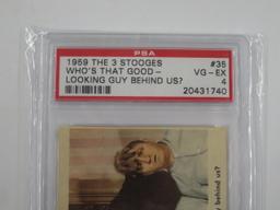 Three Stooges 1959 Fleer Cards #64 + 35 PSA Graded