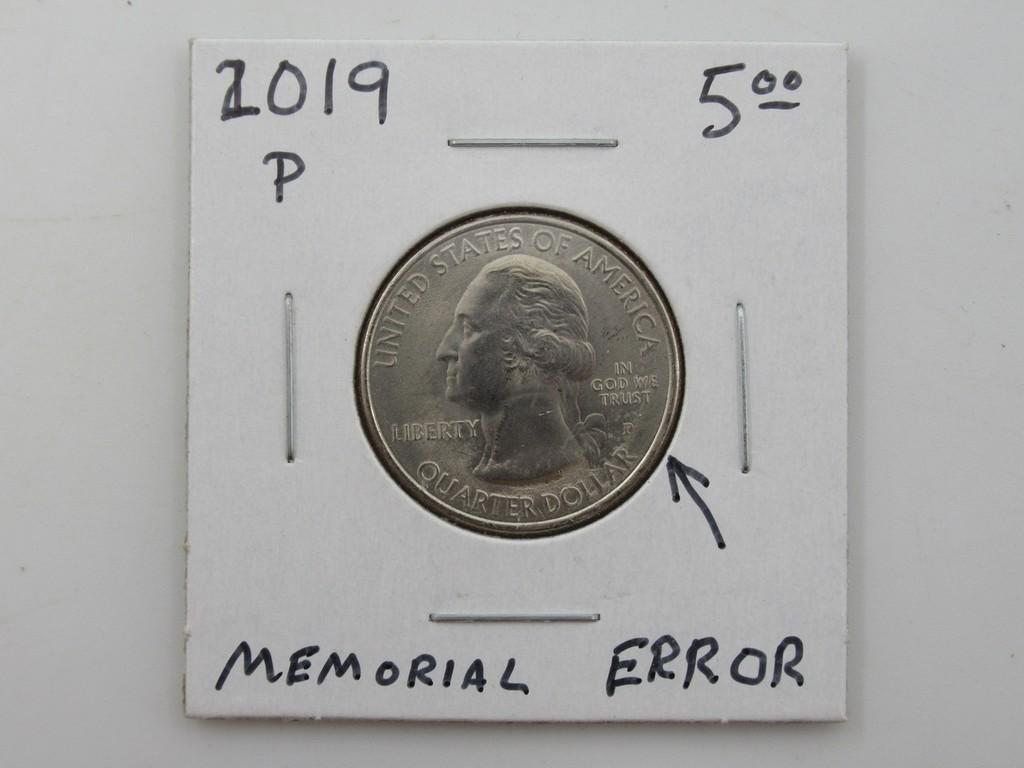 Lot of (6) US Error Coins