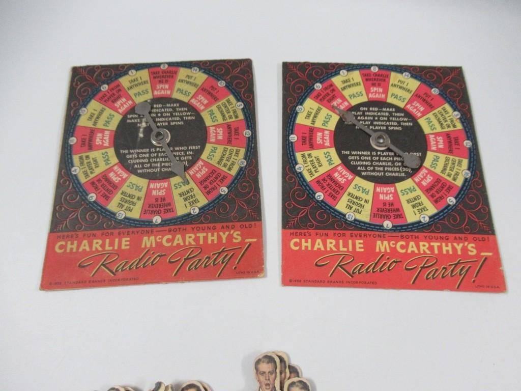 Charlie McCarthy Vintage Radio Game w/Figures