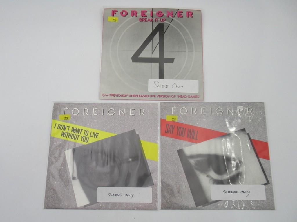 Foreigner 7" Singles Lot of (10)