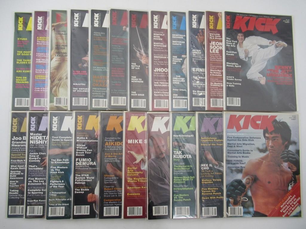Kick Magazine Lot of (22) 1980-1982/Bruce Lee