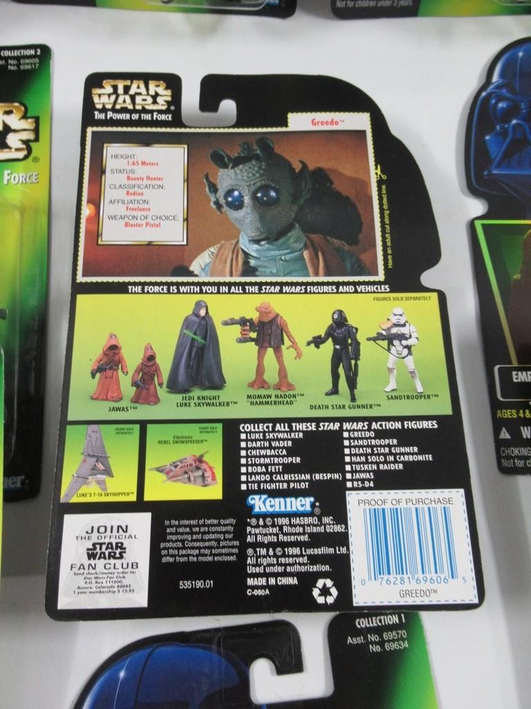 Star Wars POTF Green Card W/ Holo Figure Lot