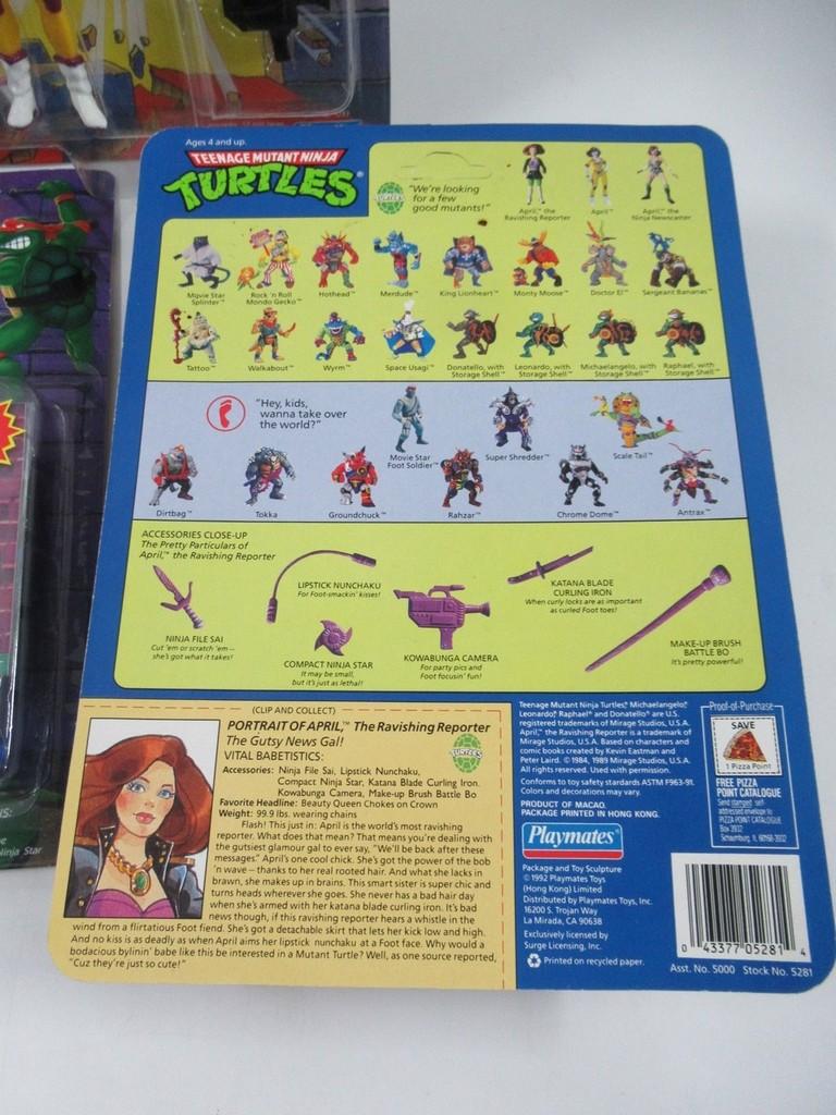 TMNT April O'Neil 1992 & 1994 Figures Lot