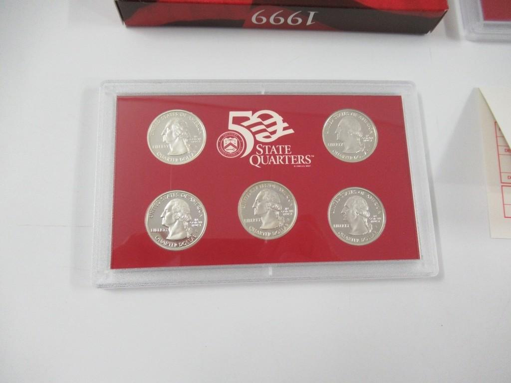 1999 US Mint Silver Proof Set Lot of 2