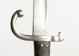 Danish Model 1867 Yataghan Bayonet W/ Scabbard