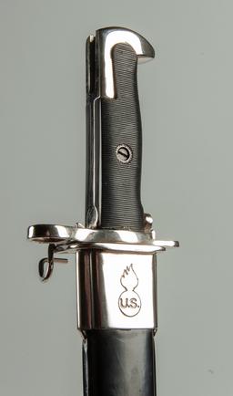 Chromed Parade Bayonet with Belt
