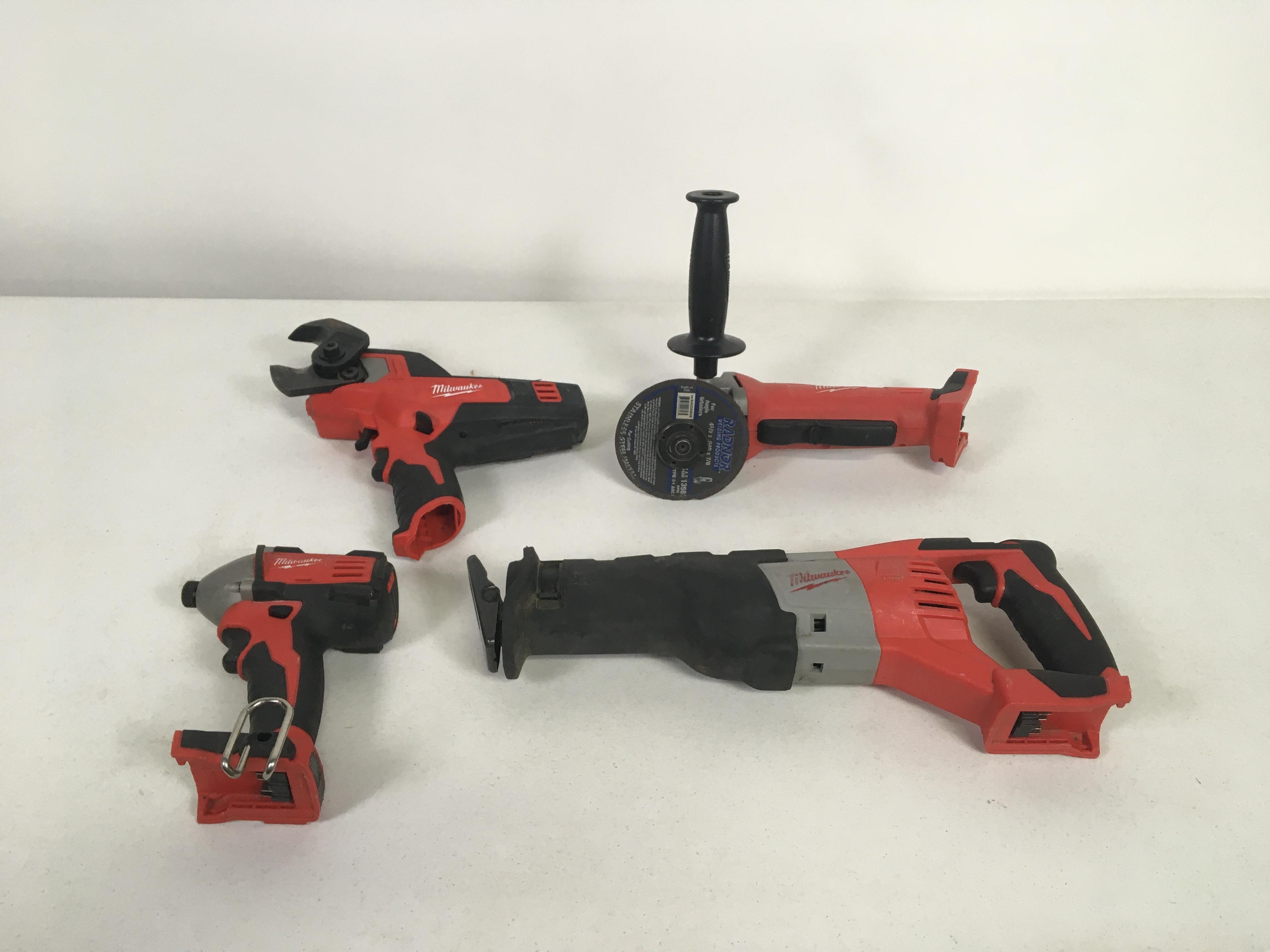 18 Pcs. Milwaukee Cordless Power Tools