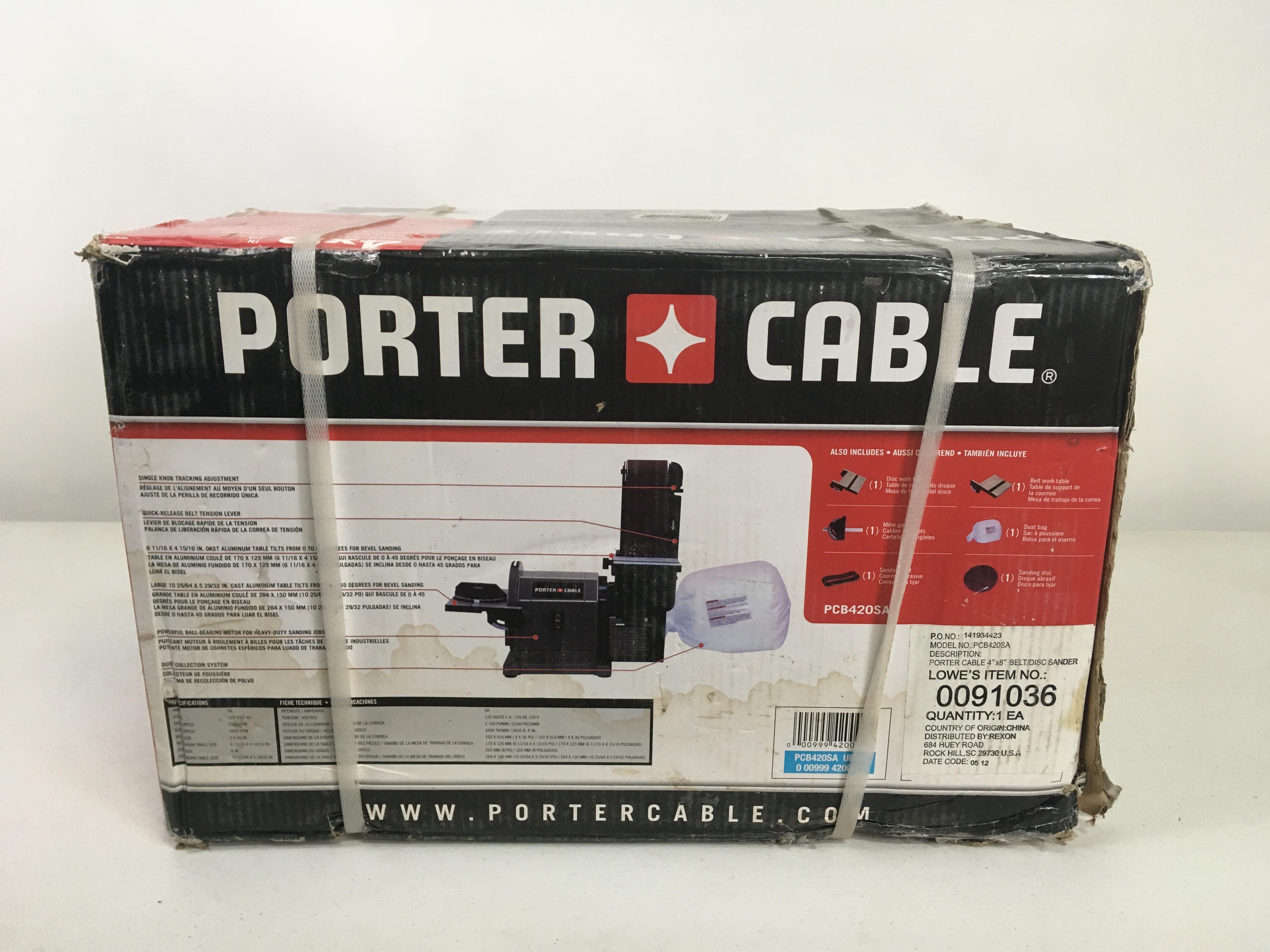 Porter Cable 5 Amp Belt/Disc Sander PCB4205A