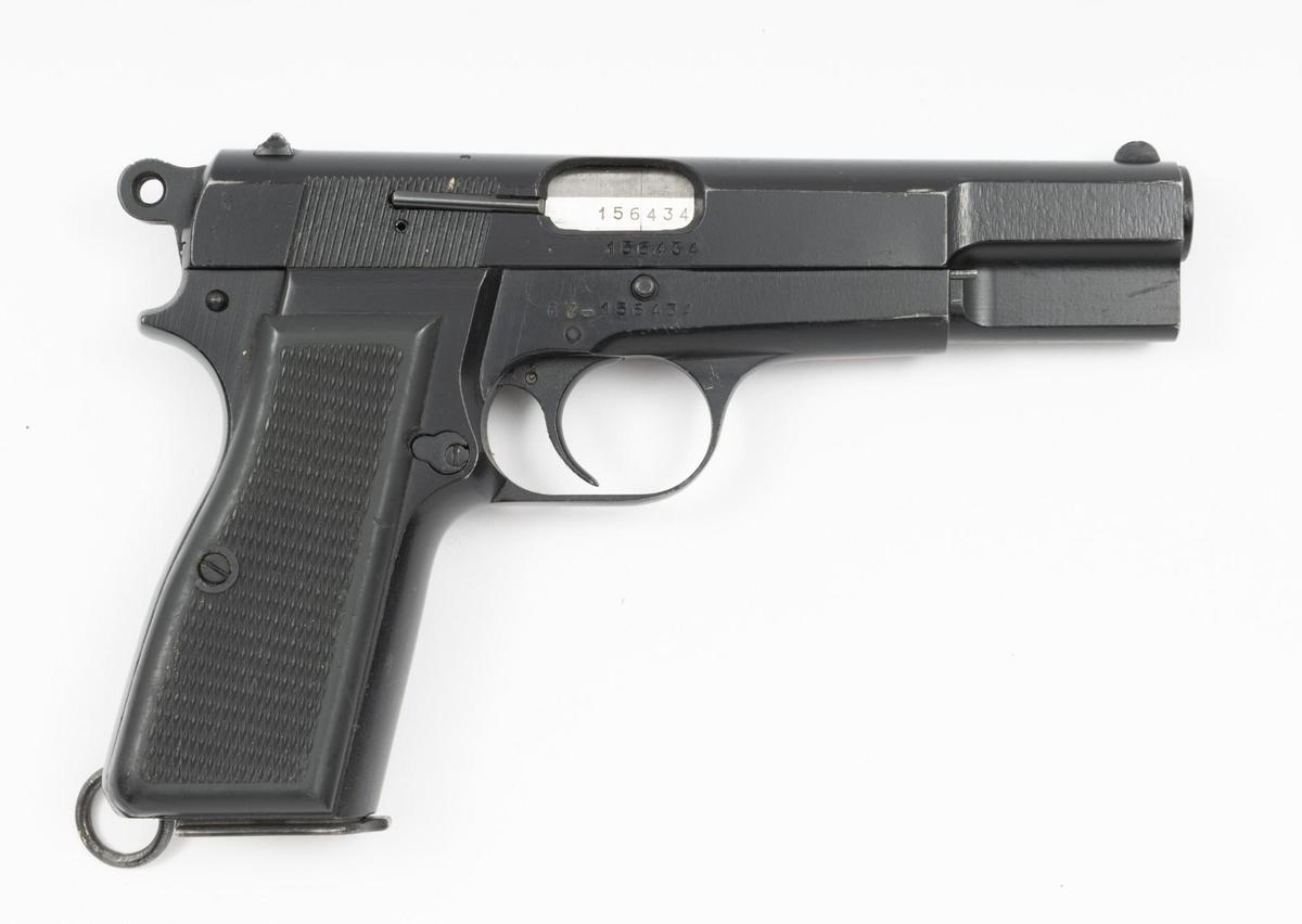 Argentine Hi-Power Semi Automatic Pistol, Caliber 9mm Luger