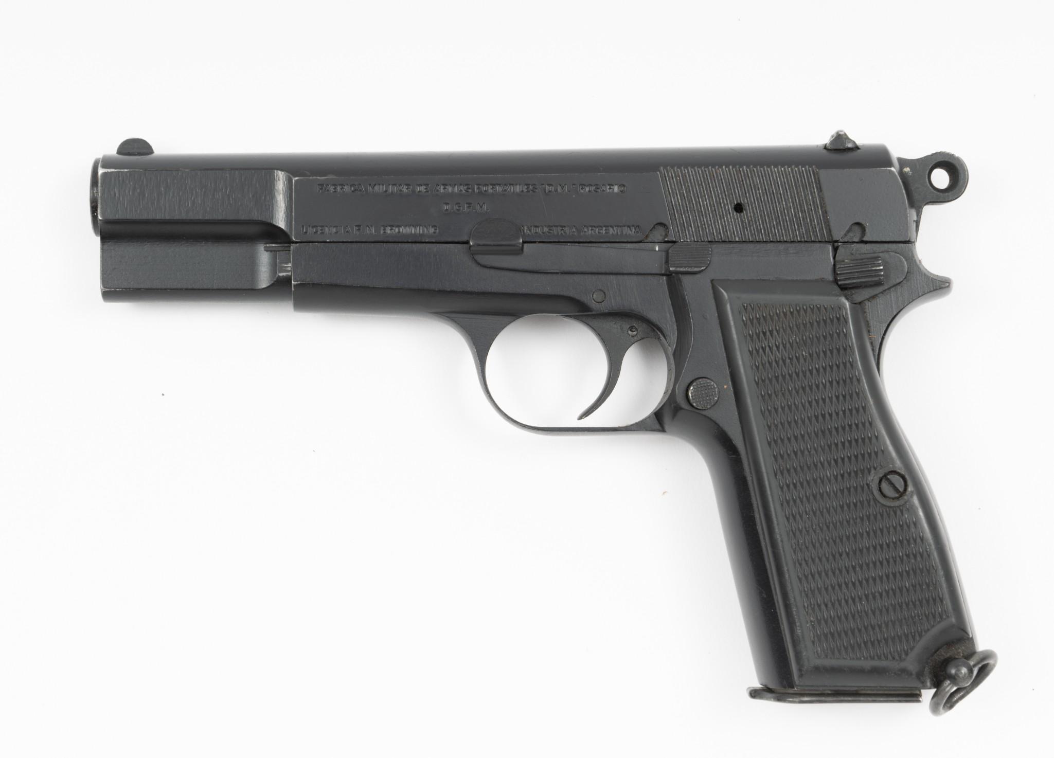 Argentine Hi-Power Semi Automatic Pistol, Caliber 9mm Luger