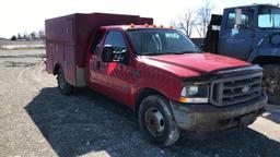 2003 Ford F350 Super Duty Super Cab Utility Truck,