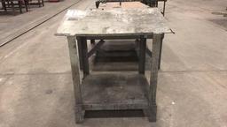 3' wide by 2' long metal work table