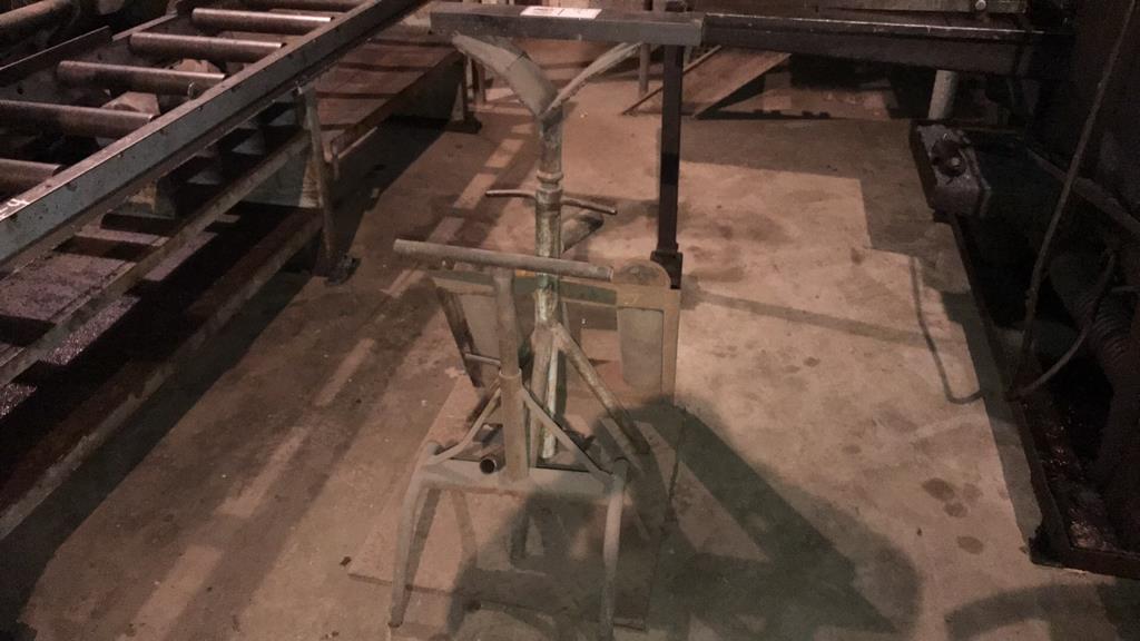 2 - pipe stands and part of a roller conveyor