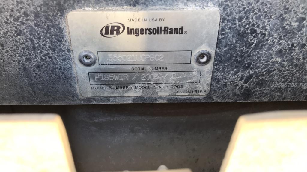 2005 Ingersoll Rand P185W Air Compressor,