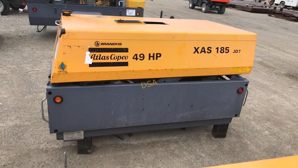 2010 Atlas Copco XAS185JD7 Air Compressor,