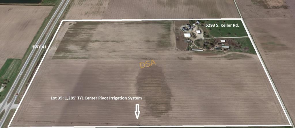 1,285' T-L Center Pivot Irrigation System,