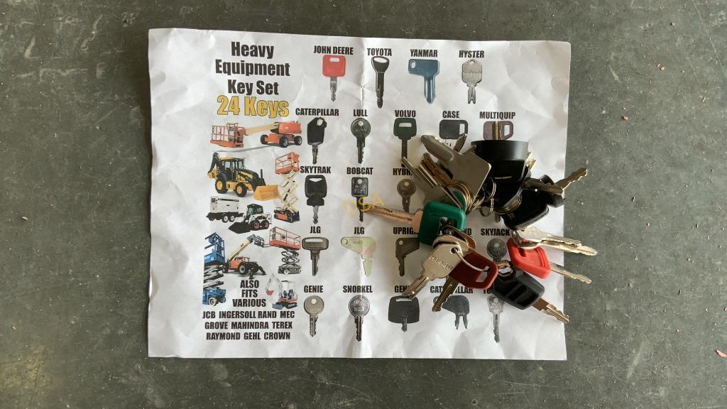 24 Count Heavy Equipment Key Set