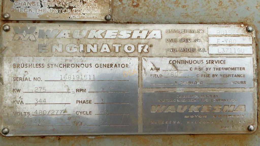 Waukesha L-3711 Generator,