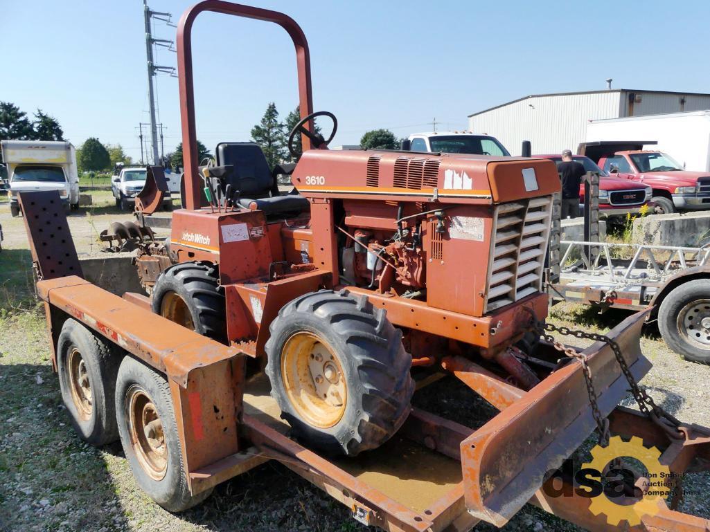 1996 Ditch Witch 3610 Trencher, S/N 3N1253, Diesel, Meter Reads 799 Hours