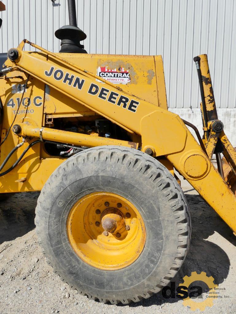 1988 Deere 410C Loader Backhoe, S/N T0410CB750359, Canopy, Turbo, Meter Reads 8,283 Hours