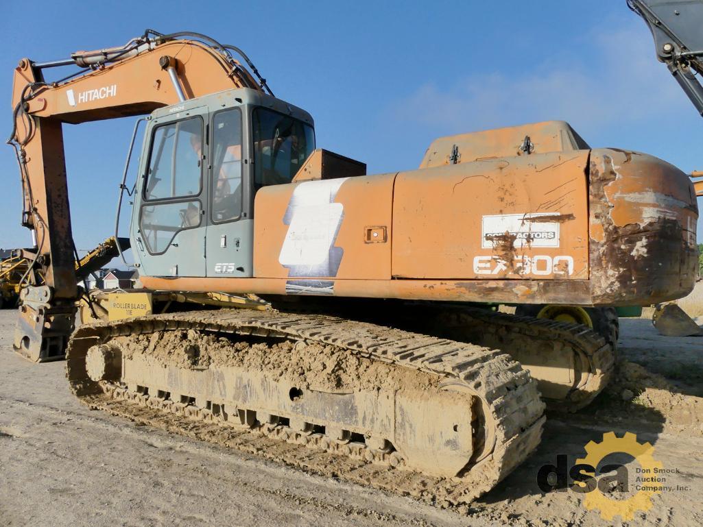 1994 Hitachi EX300LC-3 Excavator, S/N 15L-1709, Meter Reads 17986 Hours, Cab, Heat, Quick Coupler, P