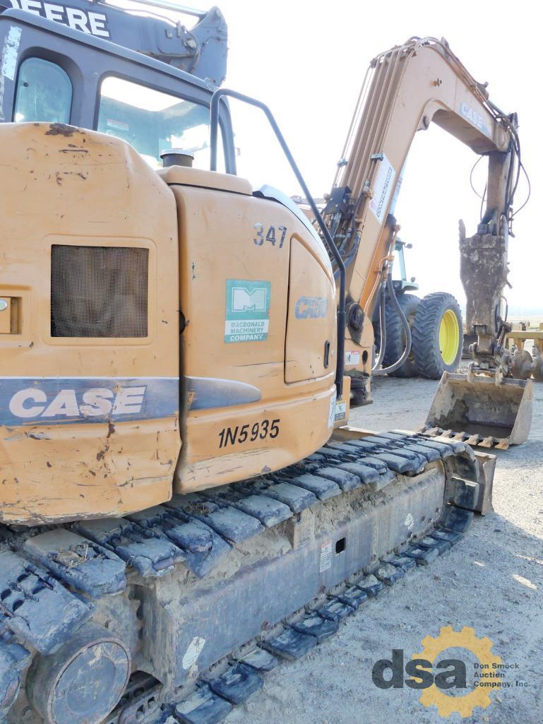 2008 Case CX80 Excavator, S/N DAC080K3N8SLB7125, Meter Reads 5,819 Hours, Cab, Heat, Quick Coupler,