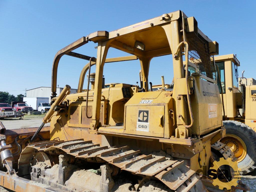 1978 CAT D6D Crawler Tractor, S/N 4X3537, Canopy, Diesel