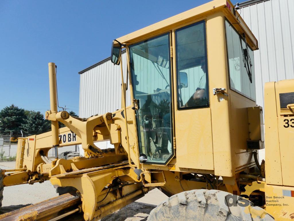 1993 Deere 770BH Motor Grader, S/N DW770BH543473, Cab, Heat, 12' Moldboard, Meter Reads 7,205 Hours