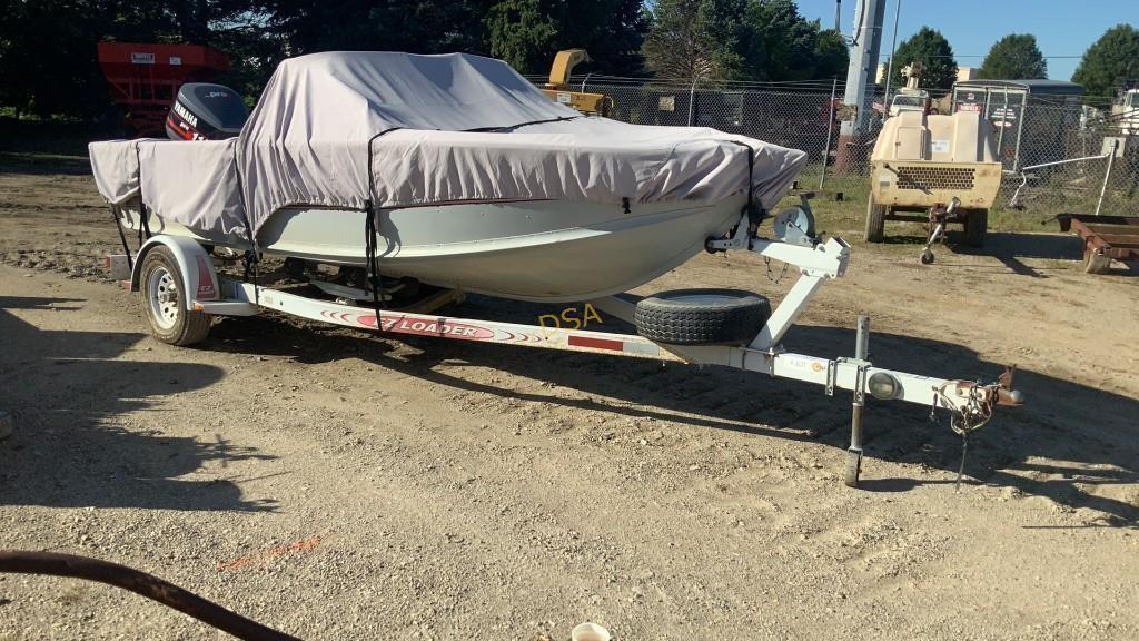 1994 Alumacraft Trophy 170 16' Aluminum Boat VIN# ACBJ2502D494, 115HP Yamaha Gas with Trailer