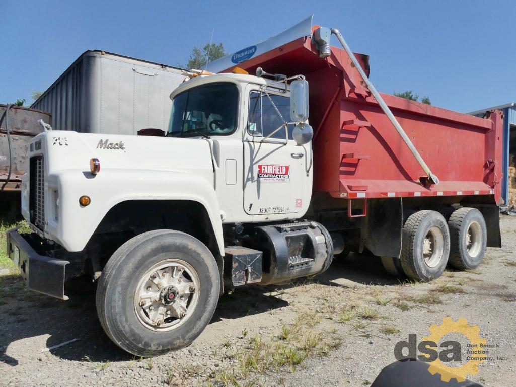 1991 Mack RD690S Dump Truck, VIN# 1M2P261C5MM009033, Mack 12.0L Diesel, 6 Speed Transmission, Tandem