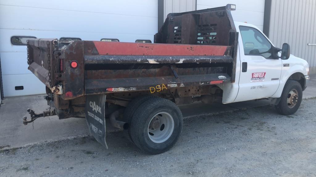 2004 Ford F350 Contractors Dump Truck, VIN# 1FDWF37P74EE04690, 6.0L V8 Diesel, 4X4