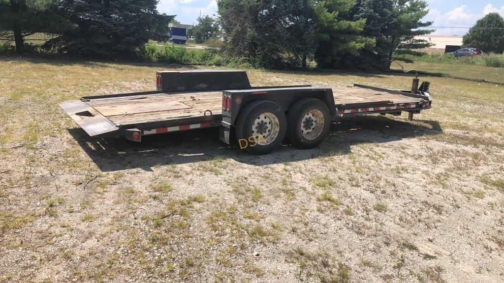 2008 Towmaster T-14 Tilt Top Trailer, VIN# 4KNTT162X8L163503, 9 Ton, 16' Tilt Deck, 4' Non Tilt Deck