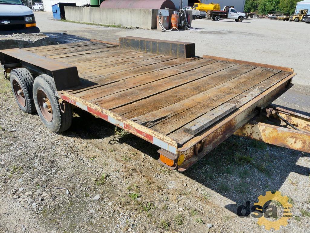 1975 Miller 14' Tilt Bed Trailer VIN# 17956, Tandem Axle, Pintle Hitch, 8-14.5 Tires