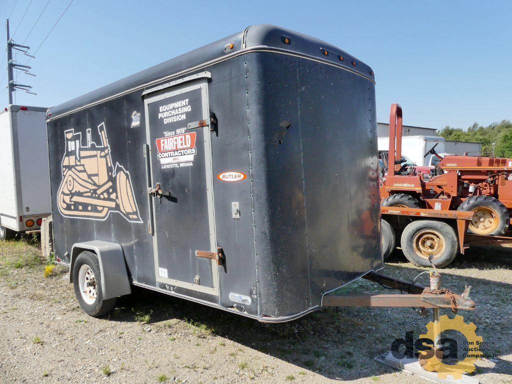 1996 Southwest Express Line Enclosed Trailer, VIN# 48B500E12T2012219, 12' x 8', Side Entry, Rear Bar