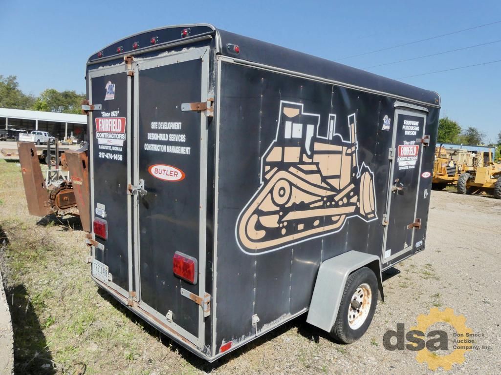 1996 Southwest Express Line Enclosed Trailer, VIN# 48B500E12T2012219, 12' x 8', Side Entry, Rear Bar