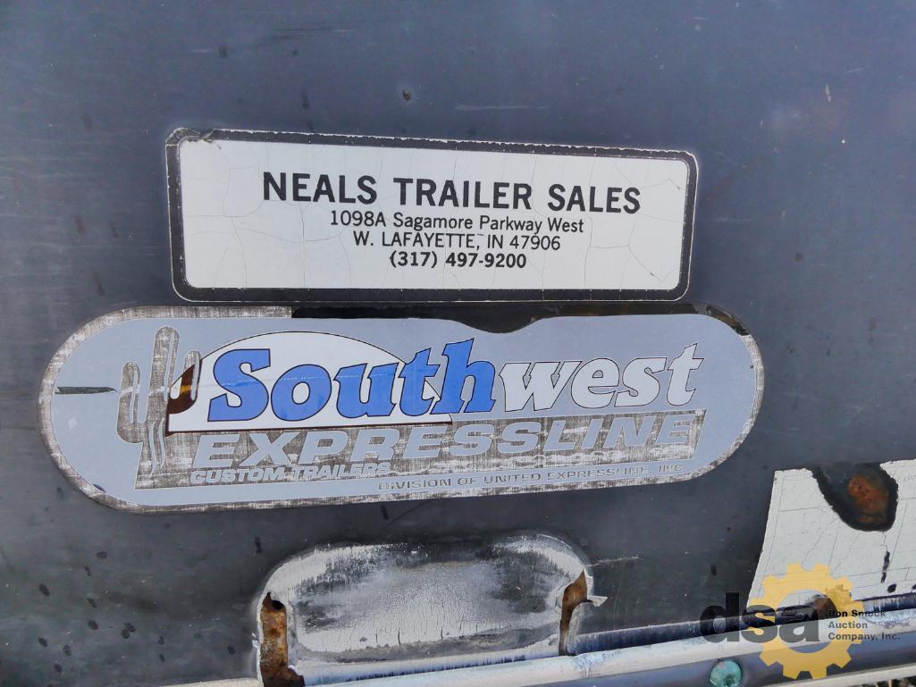 1996 Southwest Express Line Enclosed Trailer, VIN# 48B500E12T2012219, 12' x 8', Side Entry, Rear Bar