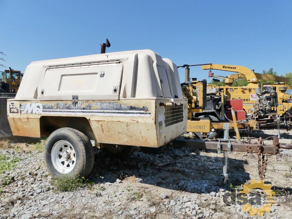 1995 Multiquip i85 Air Compressor, S/N 1442, Deere Diesel, Single Axle, Portable