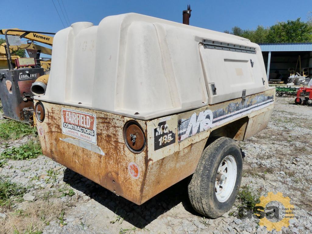 1995 Multiquip i85 Air Compressor, S/N 1442, Deere Diesel, Single Axle, Portable