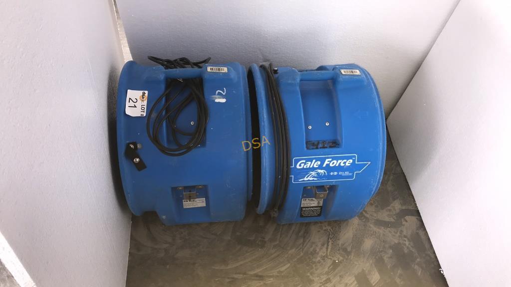 (2) Dry Air Gale Force Axial Air Movers,