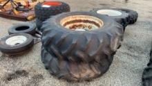 (2) 18.4-30 Tractor Tires with Rims