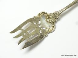 .925 STERLING SILVER R.C. ACTON & SONS ART NOUVEAU PATTERN SERVING MEAT FORK. MEASURES APPROX.