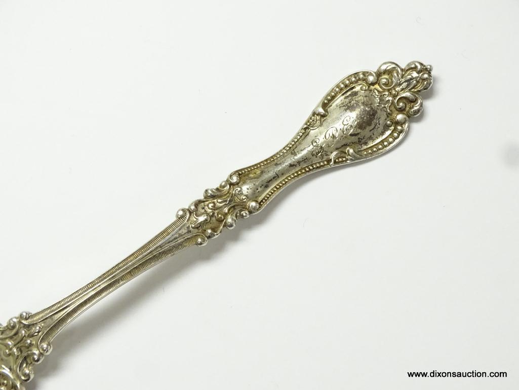 .925 STERLING SILVER R.C. ACTON & SONS ART NOUVEAU PATTERN SERVING MEAT FORK. MEASURES APPROX.